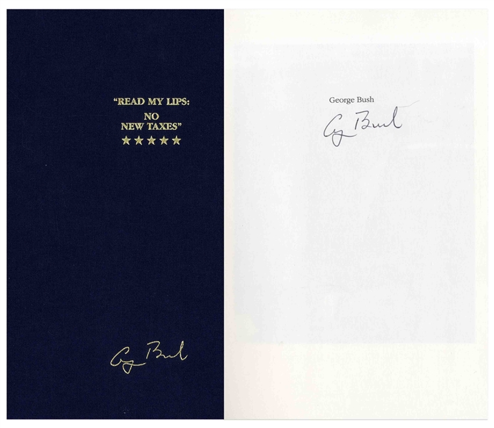 George H.W. Bush Signed Copy of ''Read My Lips: No New Taxes''